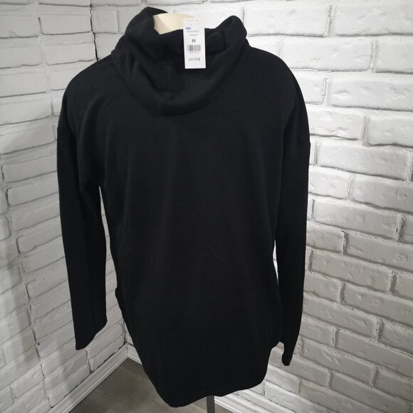 NWT Marie Claire Ladies Black Cowl Neck Long Sleeves Fleece Lined Top - Picture 2 of 11